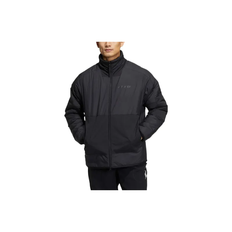 Adidas Stand Collar Puffer Jacket Unisex Black-3
