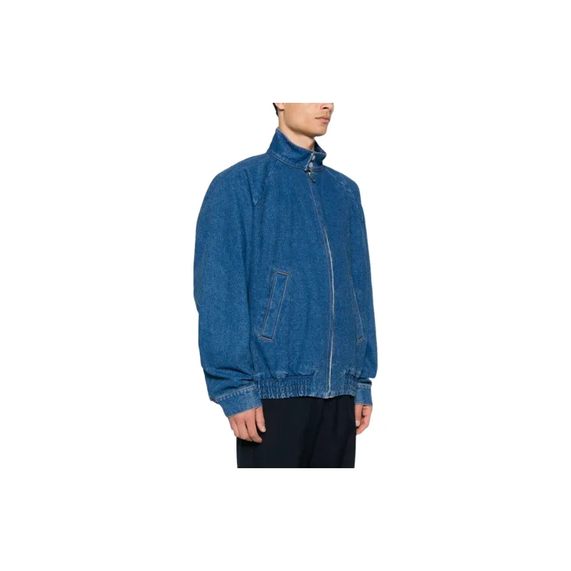 MARNI Bleached Coated Denim Bomber Jacket-3