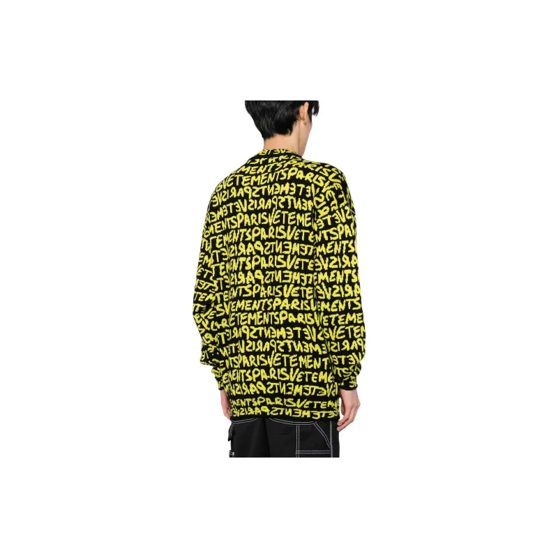 Vetements All-over Logo Crew Neck Jumper-2
