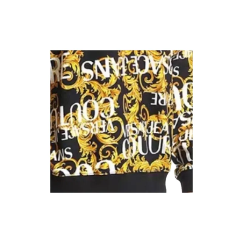 VERSACE Sweatshirt Men's Black Gold-4