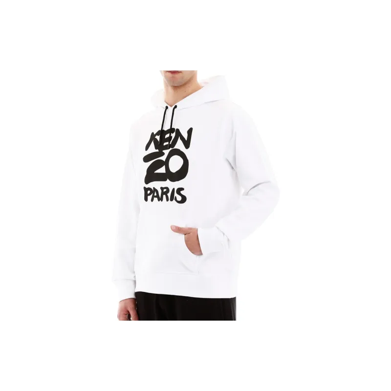 KENZO Letter Logo Sweatshirts Men White-4