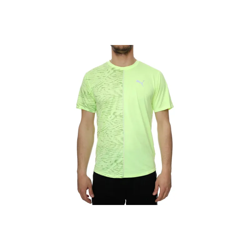 PUMA Running Graphic T Shirt Men's Grass Green-5