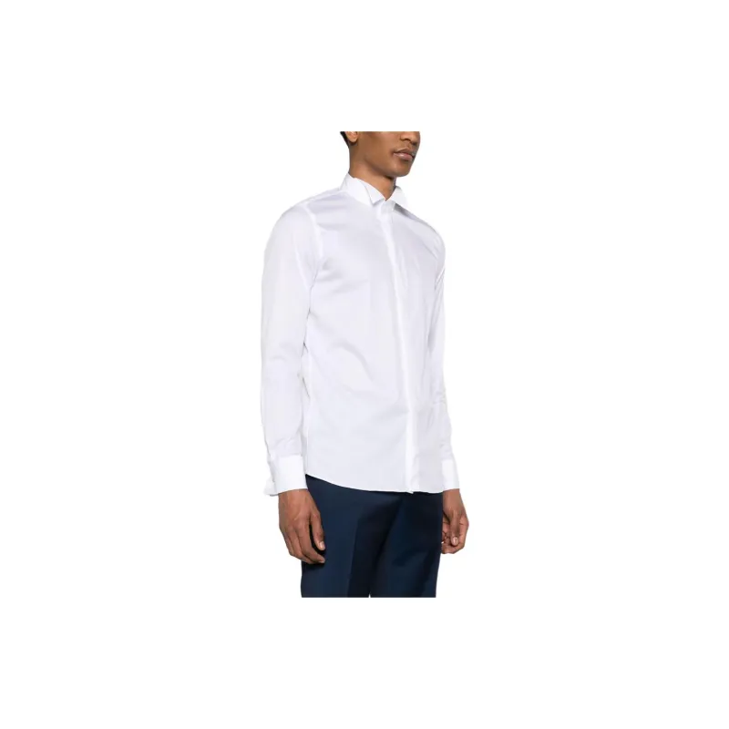 Tagliatore Wingtip collar Cotton Shirt-4