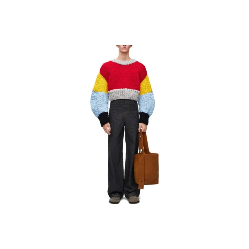 LOEWE Cropped Wool Jumper-1