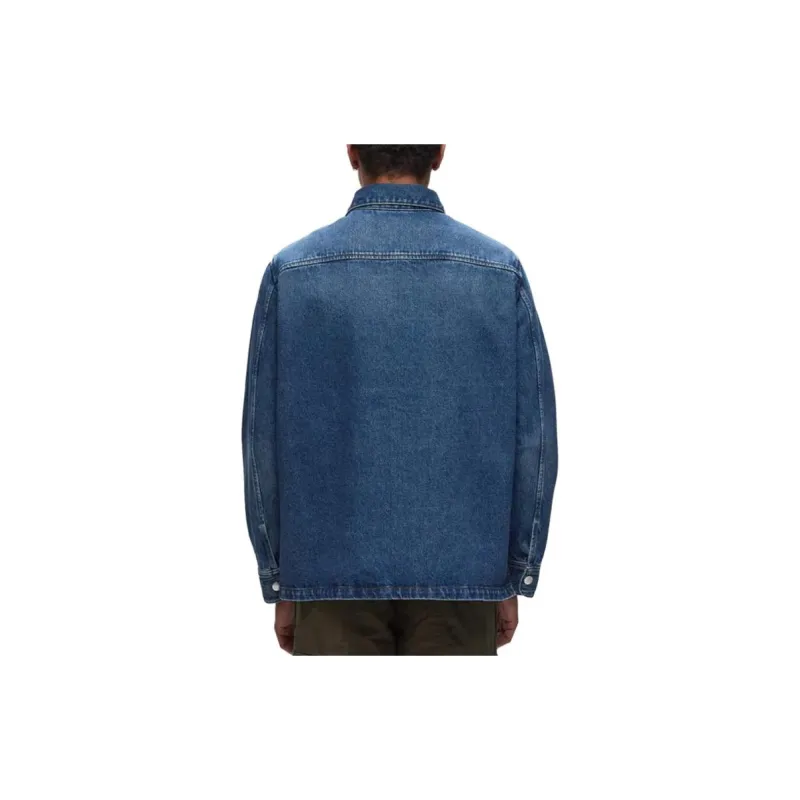 AMIPARIS Paris Ami De Coeur Logo Embossed Denim Jacket-1