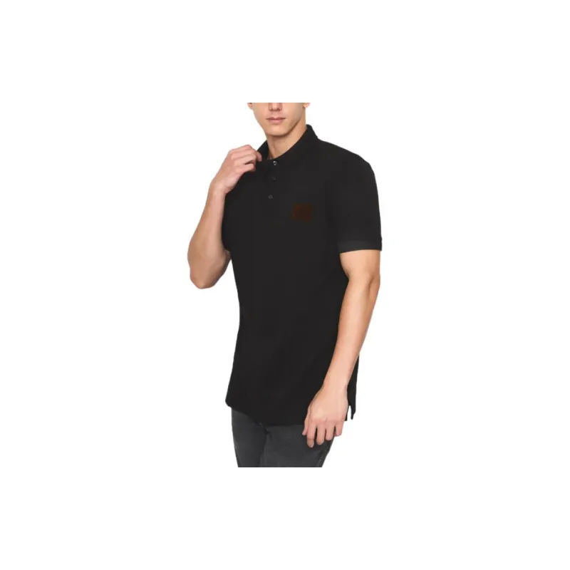 HUGO BOSS Logo appliqué Cotton Polo Shirt-1