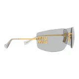 MIU MIU Logo Plaque Oversize Frameless Sunglasses