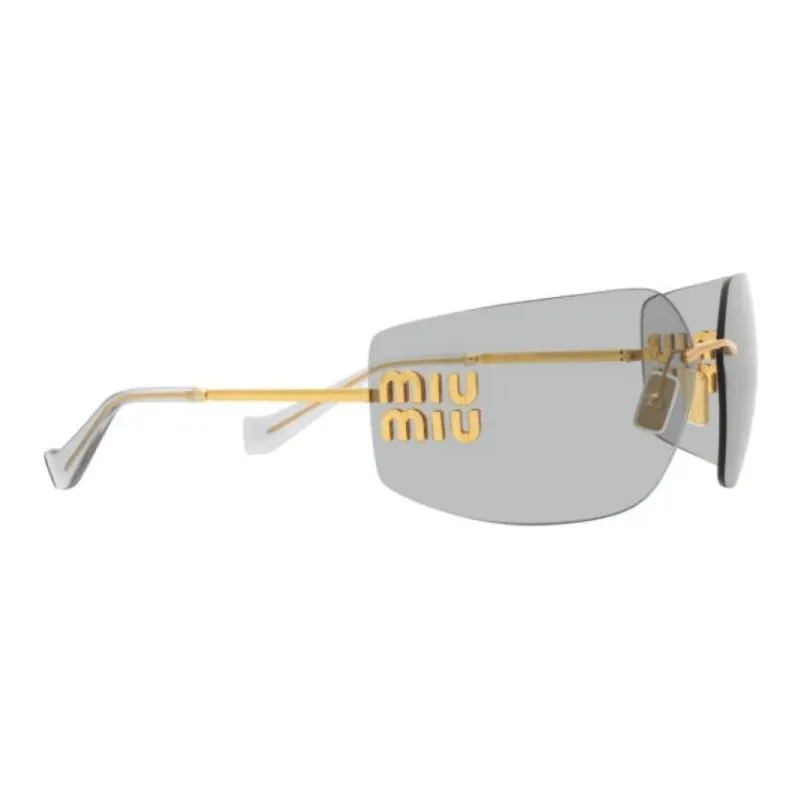 MIU MIU Logo Plaque Oversize Frameless Sunglasses-2