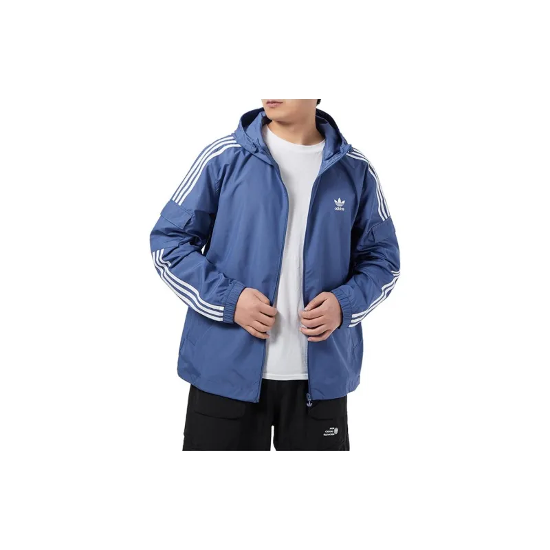 Adidas Originals 3 Stripes Jacket Men's Blue-4