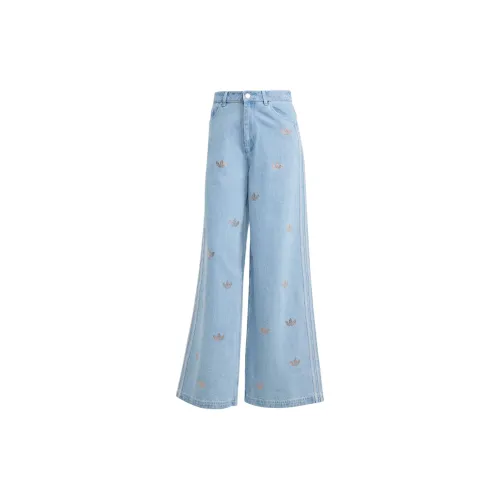 Adidas Clothing Jeans Women's Light Blue