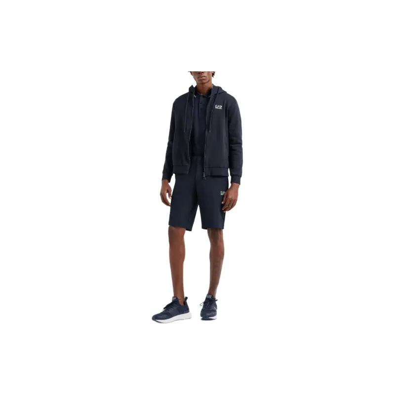 EMPORIO ARMANI Logo Printed Long Sleeved Polo Shirt-3