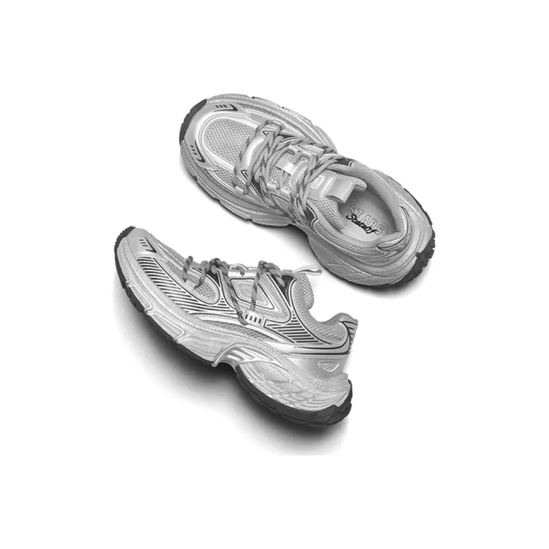 Stateof Stars Shock Absorbing, Non Slip, Wear Resistant, Breathable And Lightweight Low Top Chunky Sneakers Unisex-4