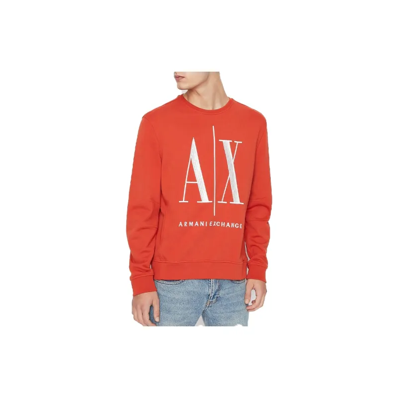 ARMANI EXCHANGE Sweatshirts Men Orange Red-2