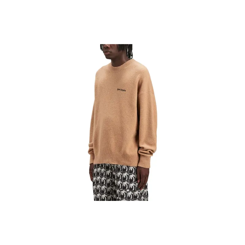 PALM ANGELS Logo embroidered Wool blend Jumper-4
