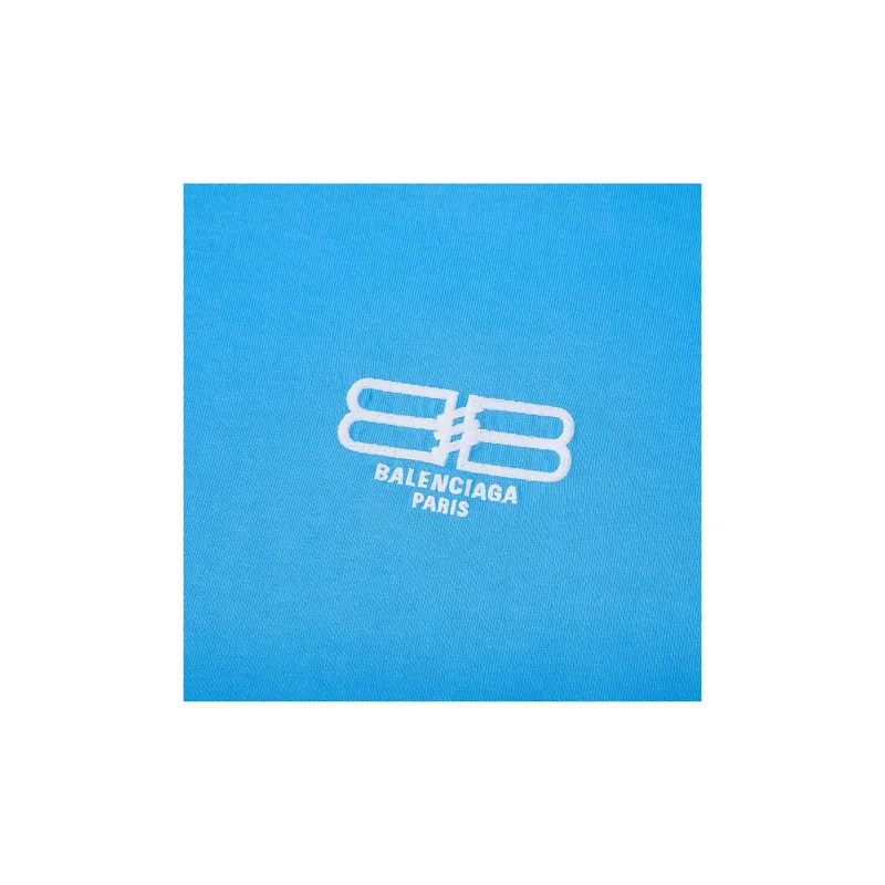 Balenciaga T Shirt Regular Fit Men's Blue-2