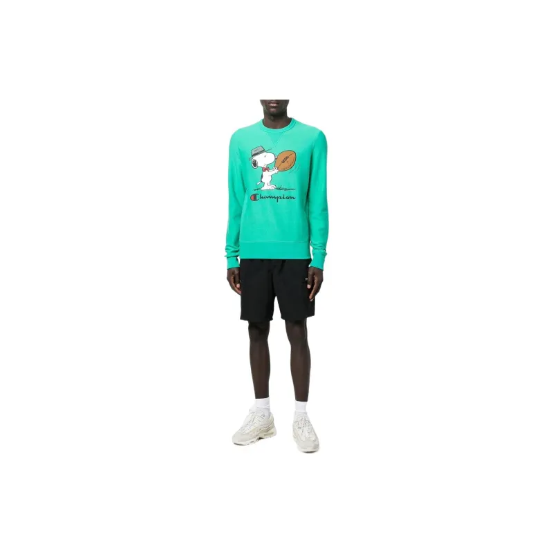 Champion x Peanuts 22 Sweatshirt Unisex Green-1