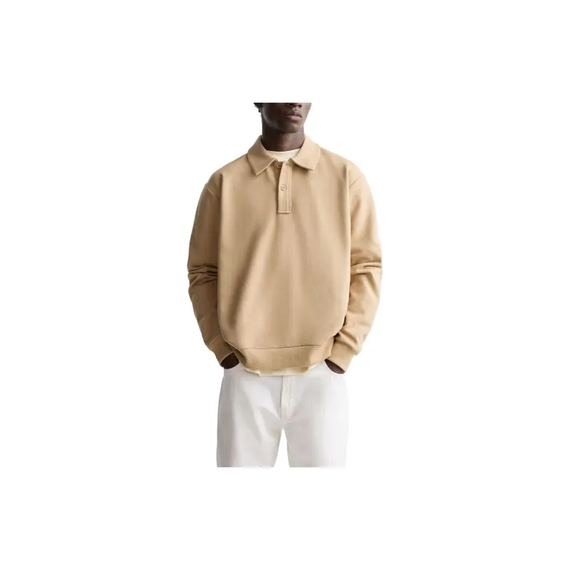 ZARA Sweatshirt Men's Light Brown Yellow-1