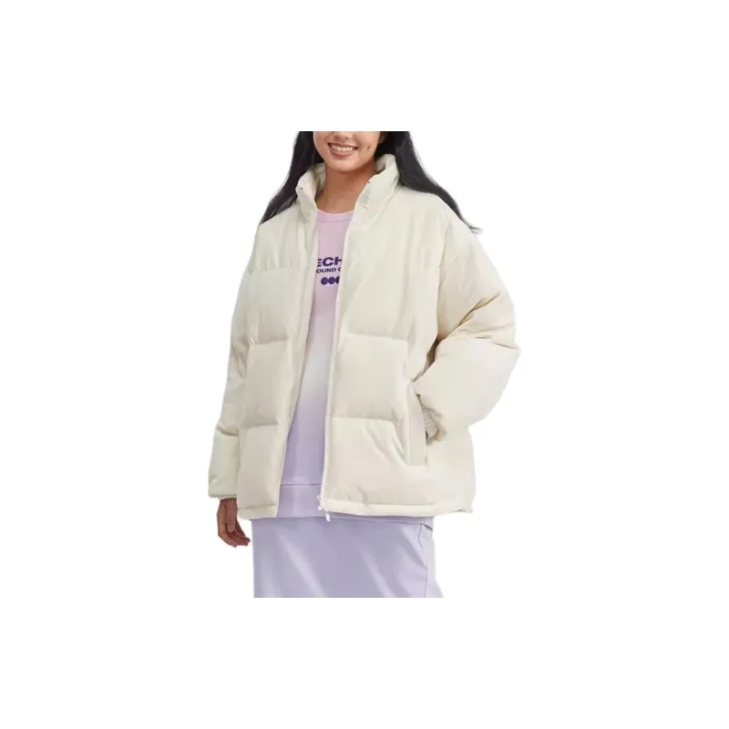 Skechers Sports Collection Puffer Jackets Unisex Cream Beige White-3