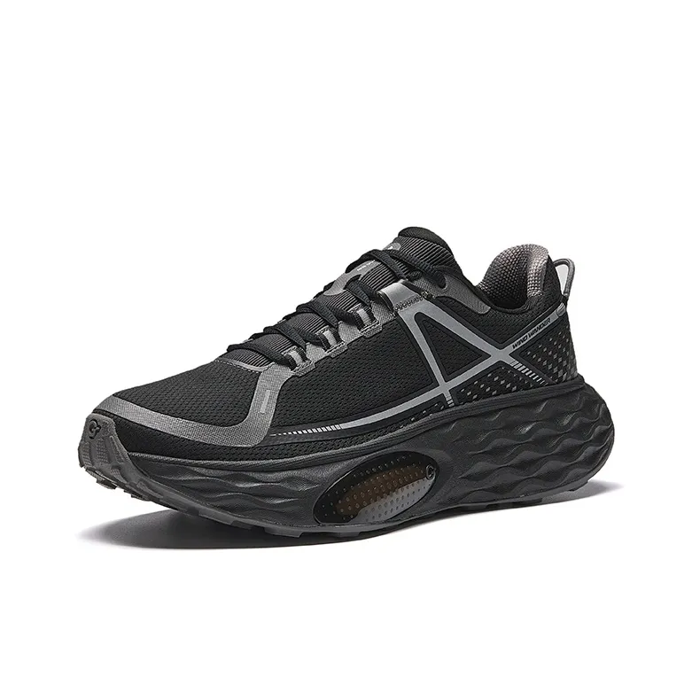 Anta ChengFeng Cushioning Anti Slip And Wear Resistant Low Top Trail Running Running Shoes Women's Black Gray-1