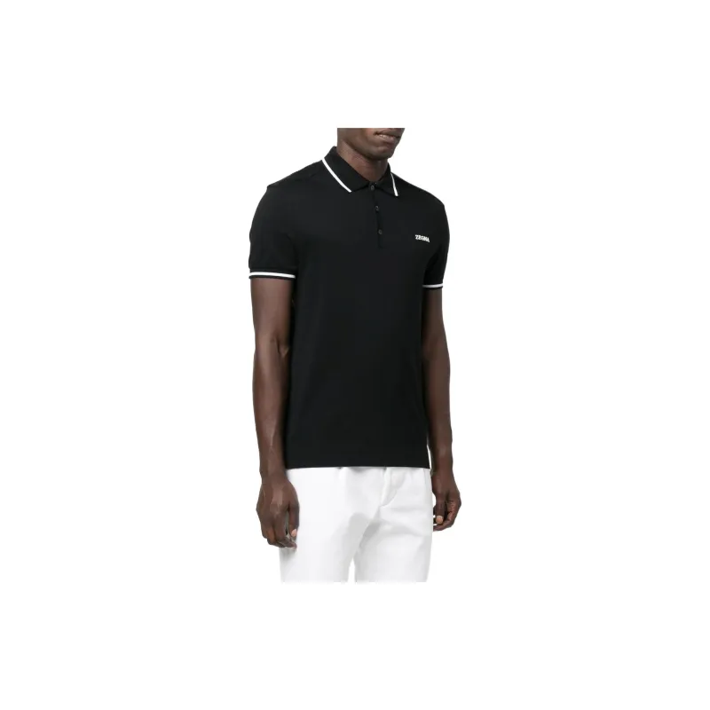 Zegna FW22 Polo Shirt Men's Black-3