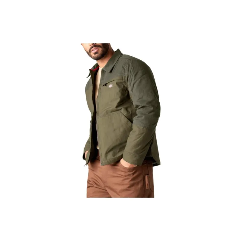Dickies Waxed Canvas Service Jacket Jackets Coats Men's Green-3