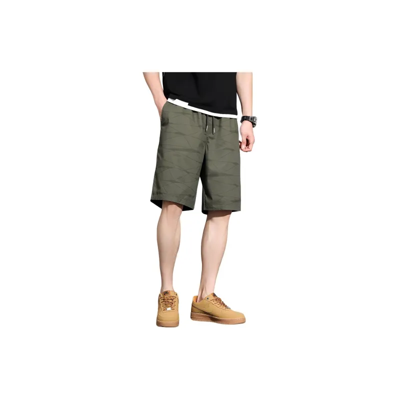 Tonlion Casual Shorts Men's Forest Green-1