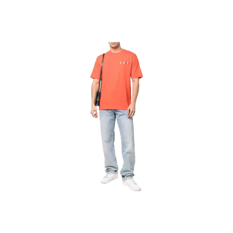 MOSCHINO T-Shirts Men Orange Red-1