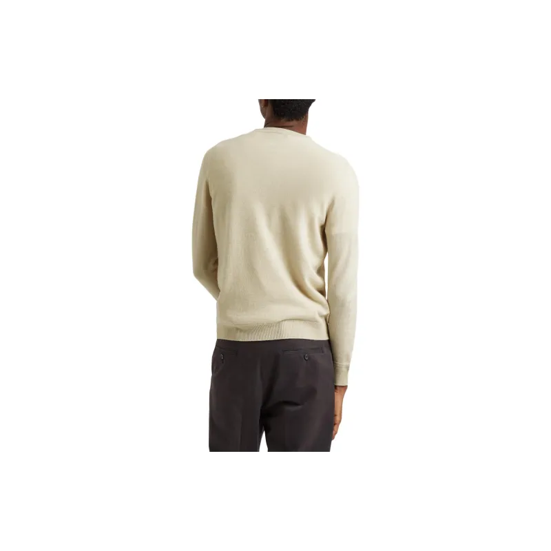 PRINGLE OF SCOTLAND SS24 Cashmere Sweater Men's Beige-3