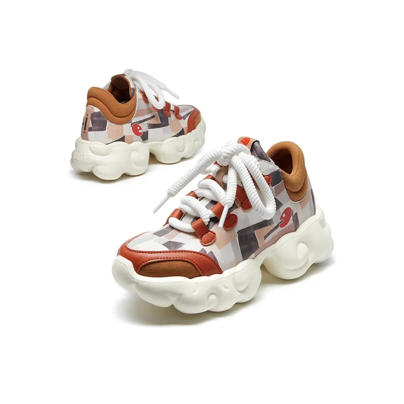 U.IN Painted Travel Cloud Collection Low Top Chunky Sneakers Women's-9