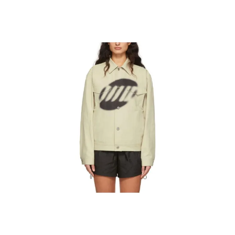 WE11DONE SS22 Denim Jacket Unisex Khaki-2