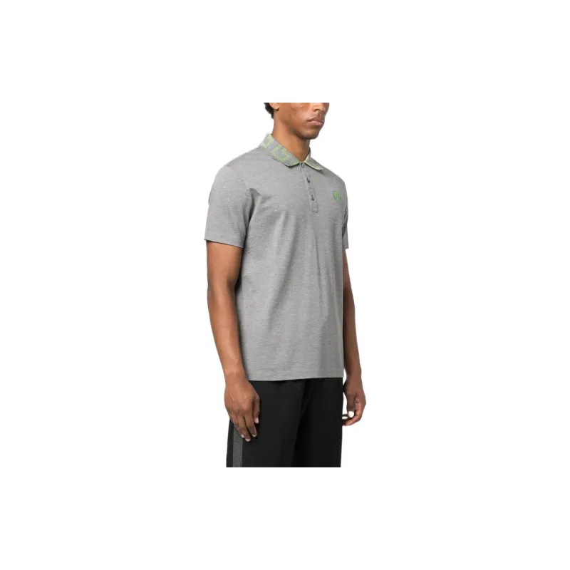 VERSACE SS23 Polo Shirt Men's Gray-3