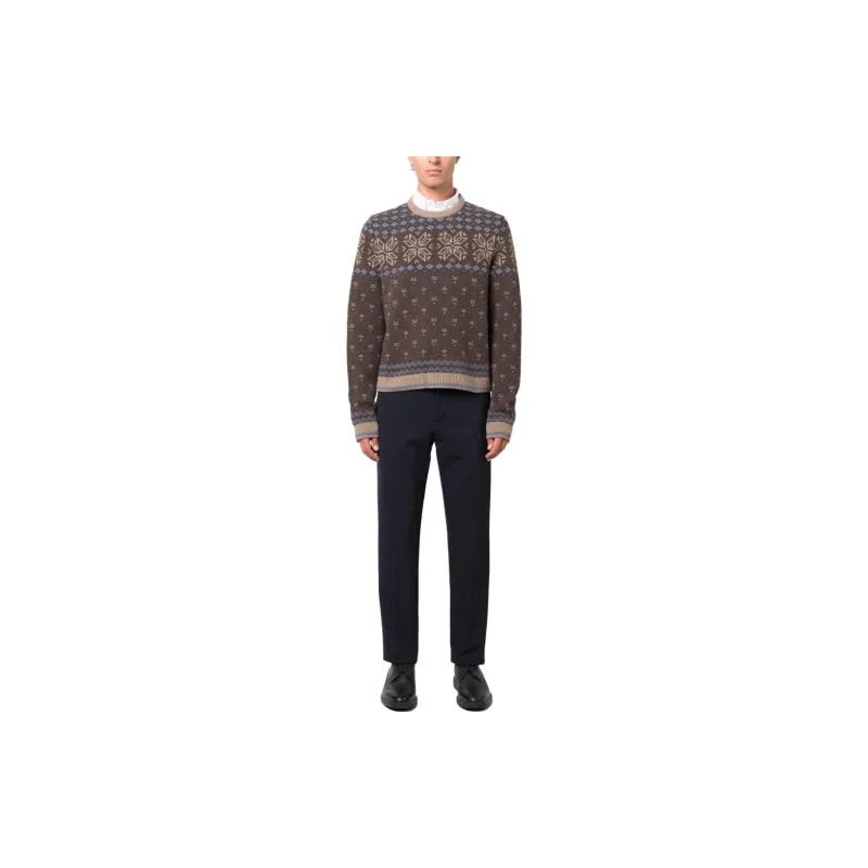 THOM BROWNE Intarsia knit Crew Neck Jumper-1
