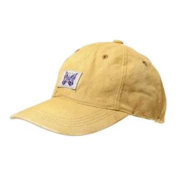 Needles Cotton Baseball Caps Unisex Yellow