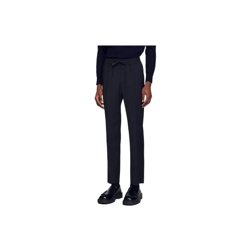 Sandro Knitted Sweatpants Men's Black-1