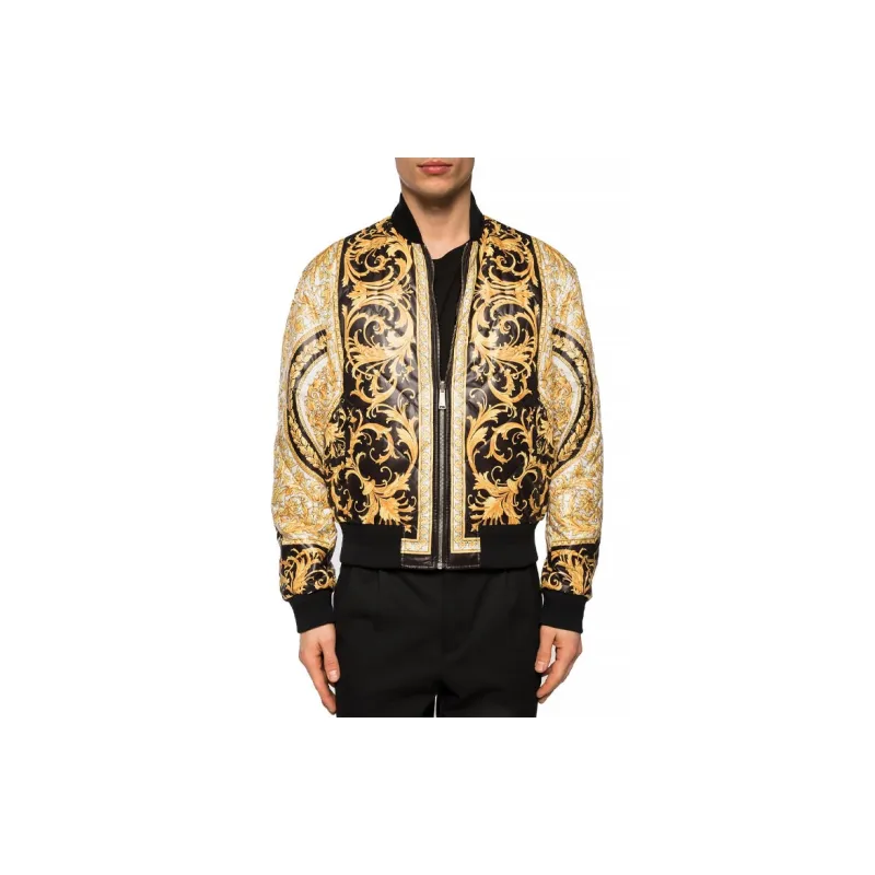 VERSACE Puffer Jacket Winter Men's Gold-3