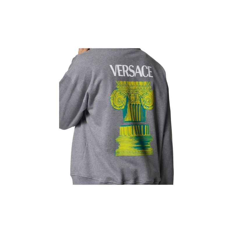 VERSACE Sweatshirts Men Gray-4