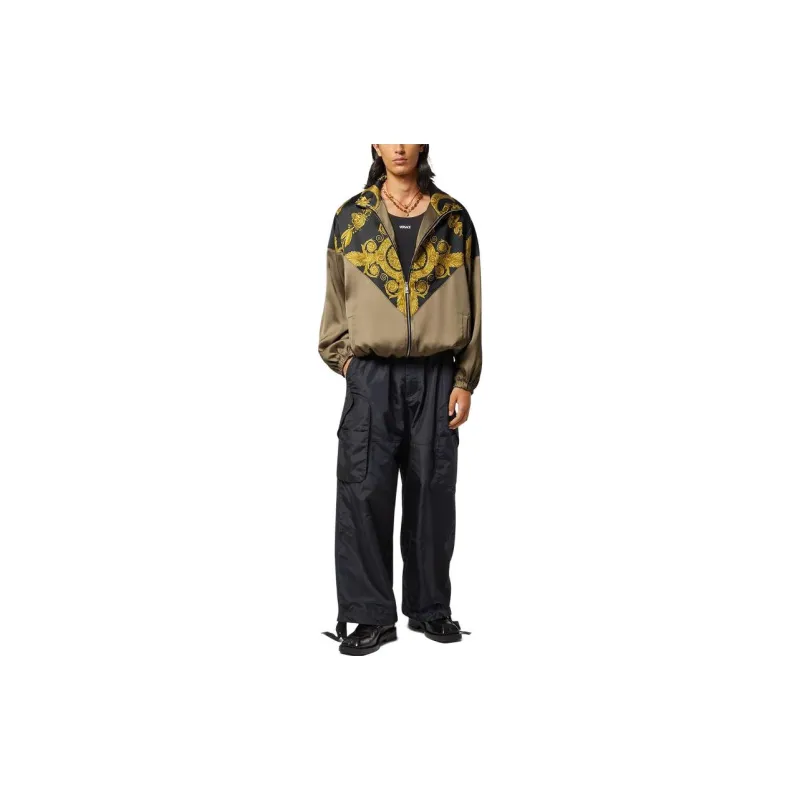 VERSACE Baroque Pattern Zip Up Track Jacket-1