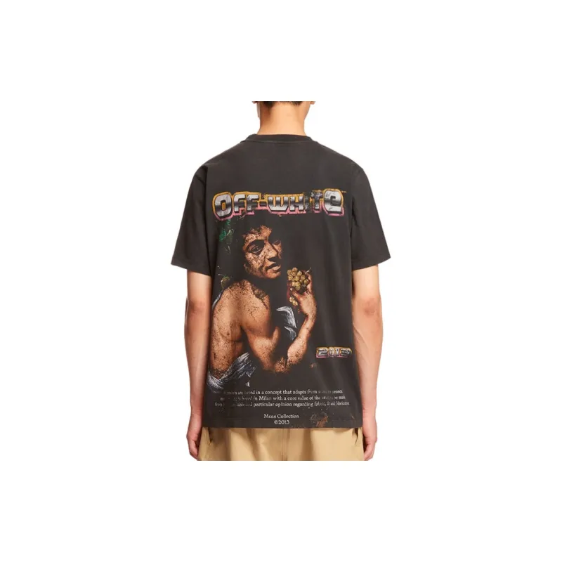 OFF WHITE Logo Print Cotton T shirt-5