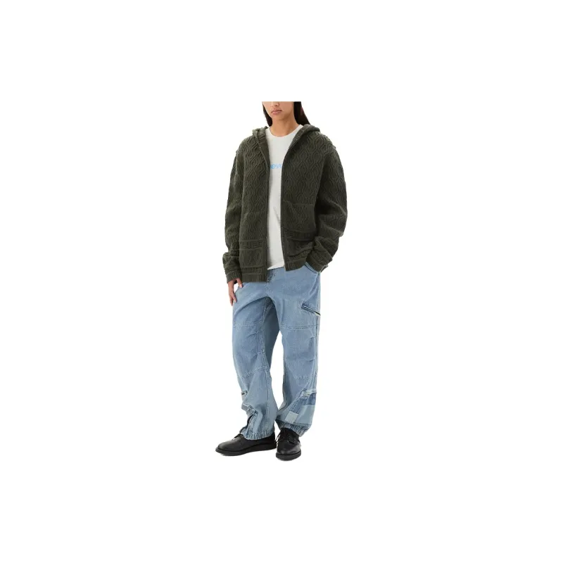 Thisisneverthat Cable Knit Zip Hoodie-2