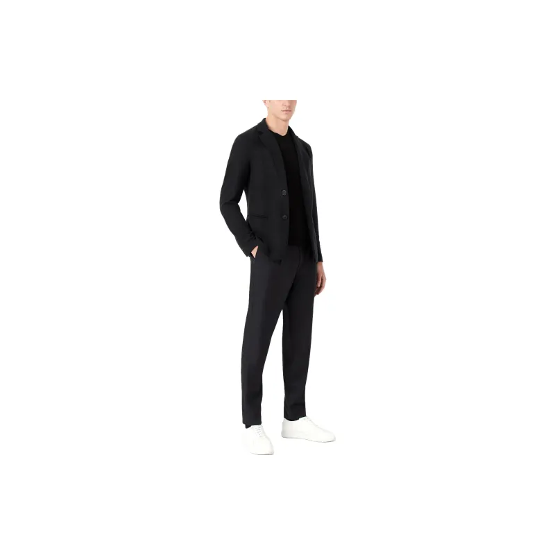 GIORGIO ARMANI Icon Single breasted Jacket In Pure Cashmere Jersey Cloth-5