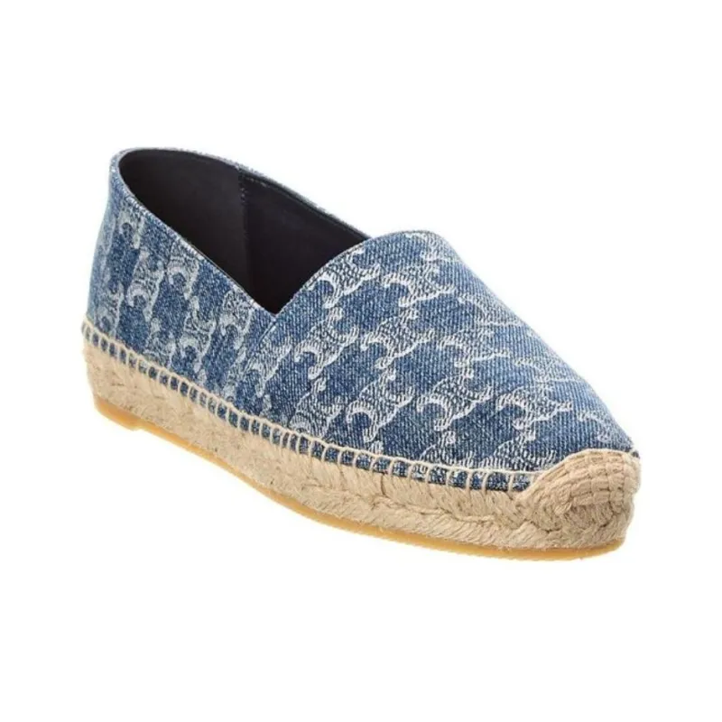 CELINE Triomphe Espadrilles Women's Blue-2