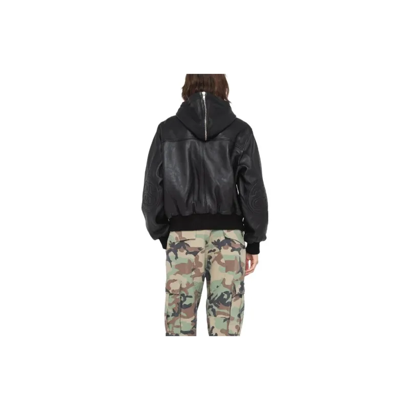 Stussy Ss Link Leather Bomber Jacket-5