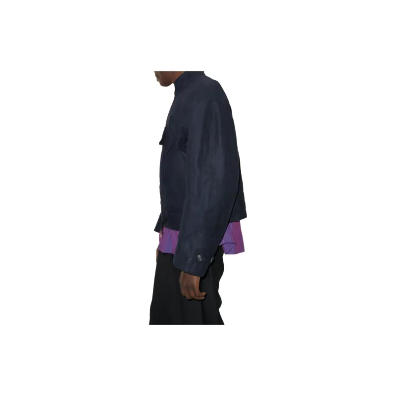 OUR LEGACY Off-centre High-neck Jacket-4