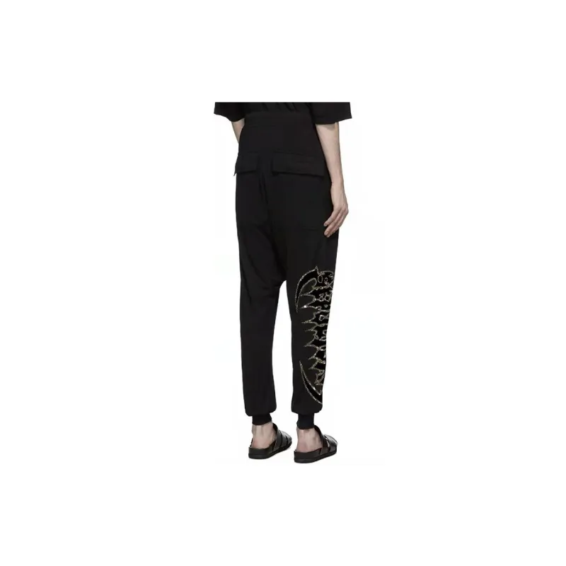 TCH Knitted Sweatpants Unisex Black Base Gold Logo-3
