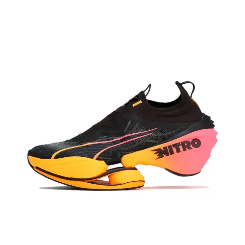 PUMA Fast-R Nitro Elite Running Shoes Women's Low-Top Black - Sunflow - Sunset Glow