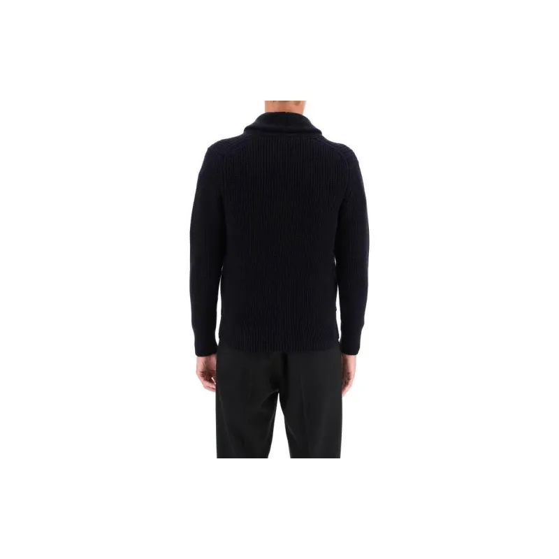 Drumohr Shawl-lapels Chunky-knit Cardigan-3