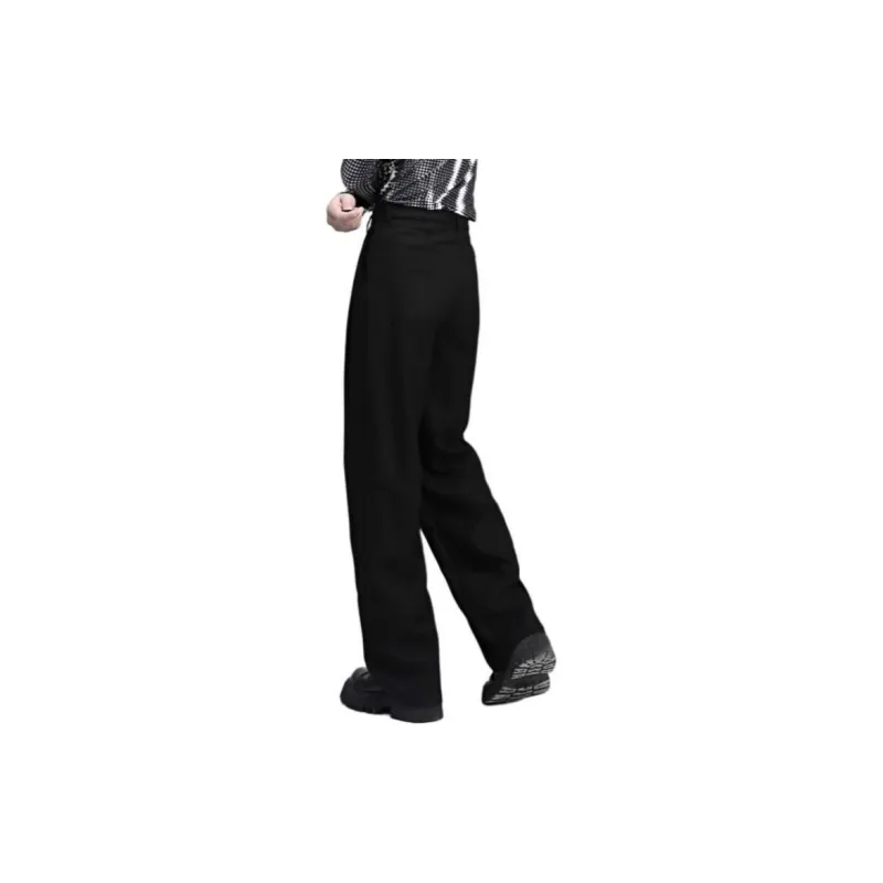 RAYSHOW Casual Pants Men's Black-1