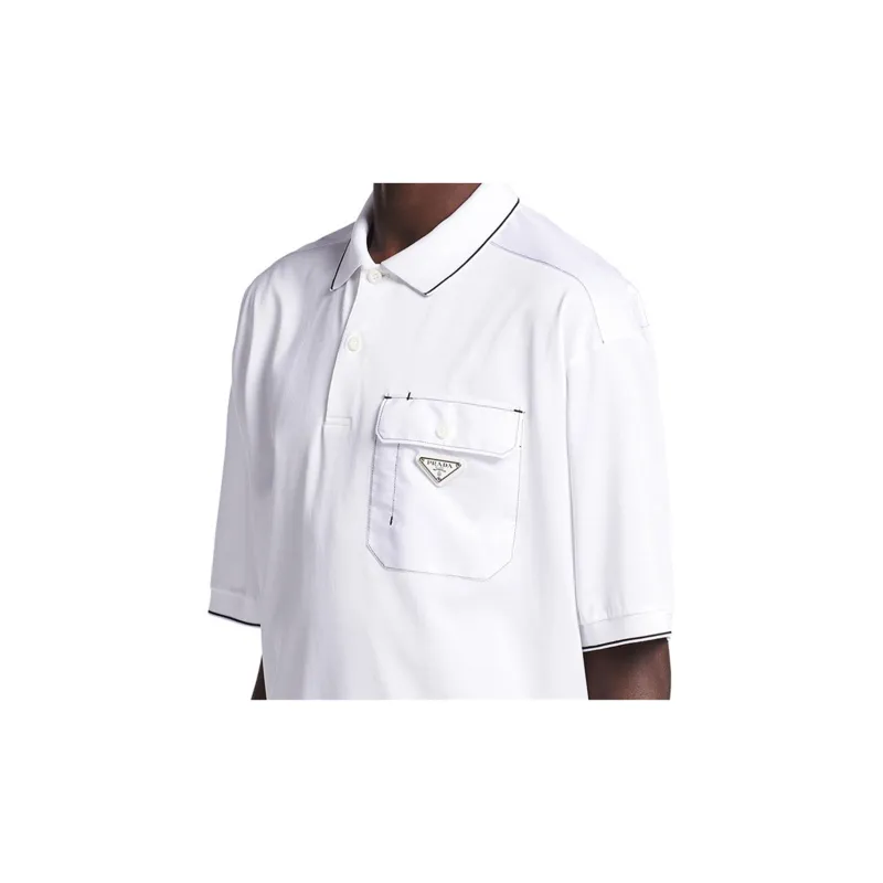 PRADA SS22 Polo Shirt Men's White-5