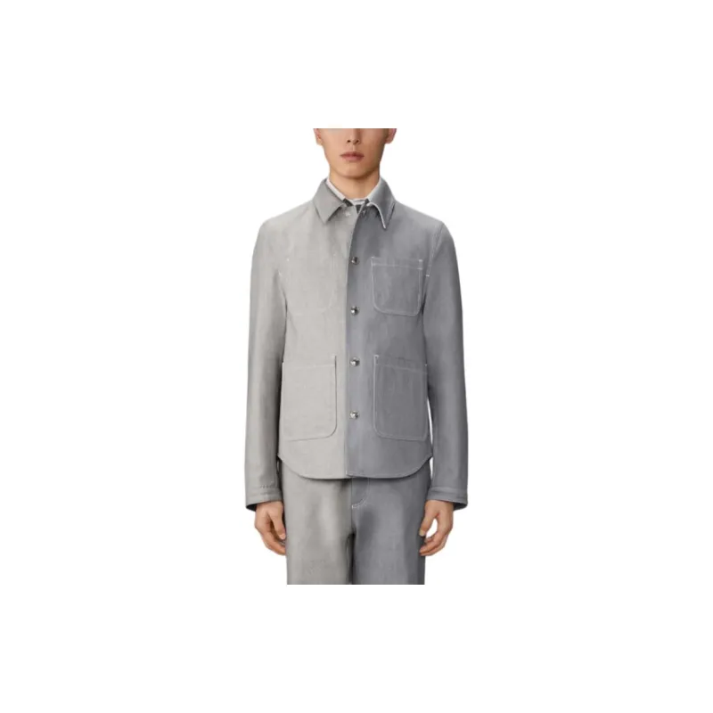 THOM BROWNE Utility Denim Curved Hem Jacket-2