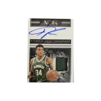 PANINI 2017 18 Noir Giannis Antetokounmpo Letter Bro 17/20 Small Window Patch Card Product Pass Sports Cards 1 Pc